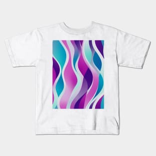 Elegant Sharp and Wavy Structure - Abstract Geometric Pattern Kids T-Shirt